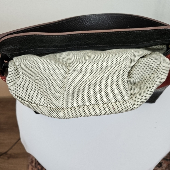 Vtg Dooney & Bourke Leather Two Tone Women's Shoulder Bag Purse-Brown (J7407543) - Picture 12 of 12